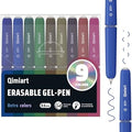 Erasable Gel Pens, 9 Pack Retro Colors, 0.6mm Fine Point