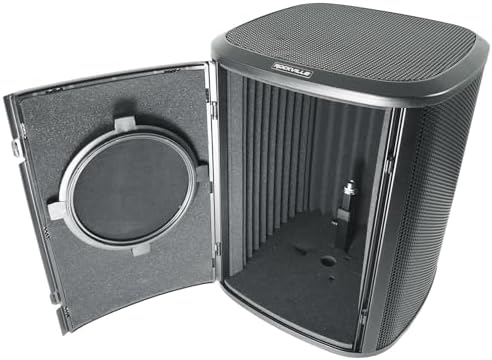 Rockville ISOBOX Recording Microphone Sound Isolation Box with Mic Stand
