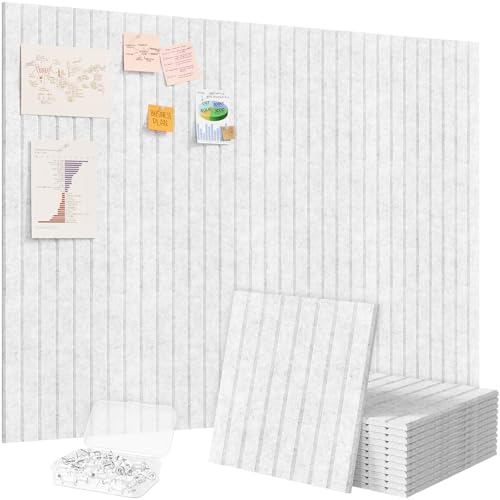 Lifewit Large Felt Bulletin Board with Self-Adhesive 48" x 36" - 12 Pack