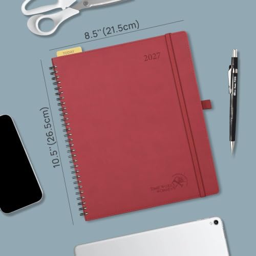 POPRUN 2027 Planner, 8.5'' x 10.5'', Weekly and Monthly Daily Calendar Book