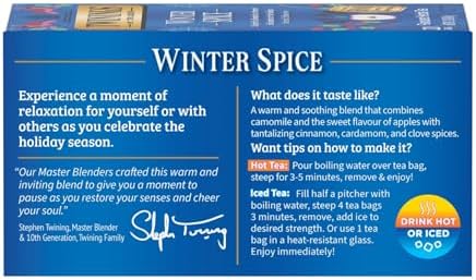 Twinings of London Winter Spice Herbal Tea Bags, 20 Count (Pack of 3)