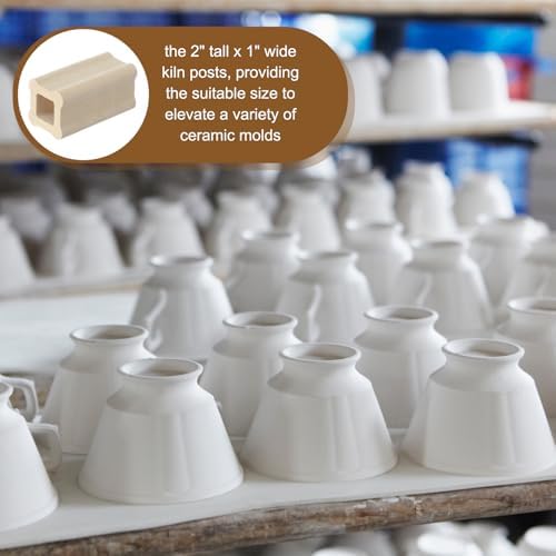Nuanchu 4 Pack Kiln Post High Alumina Kiln Posts, 2 x 1 Inch