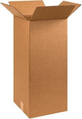 Box USA Moving Boxes Tall 10" x 10" x 24"Pack of 10, Durable Kraft Corrugated Boxes for Shipping, Packaging, Moving & Storage Boxes