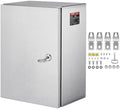 Steel Electrical Box 16" x 12" x 8" Electrical Enclosure Box 304 Stainless Steel Electronic Equipment Enclosure Box IP65 Weatherproof Wall-Mounted Metal Electrical Enclosure with Mounting Plate