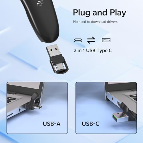 4 Unit Presentation Clickers, Wireless Presenter Remote with Case