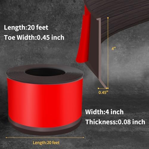Vinyl Baseboard Molding Trim 4 Inch Peel and Stick Cove Base