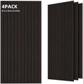 TO-TH Sound Proofing Wall Panels Decorative Acoustic Panel 4 Pack, Ebony