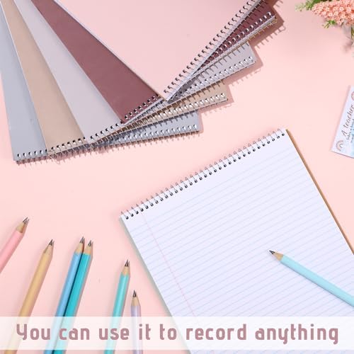 Maitys 6 Pcs Steno Spiral Notebooks, Pastel Color, Whimsical Style