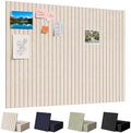 Large Felt Bulletin Board with Self-Adhesive | 12 Pack 48"x36" Cork Board Alternative | Notice Boards with 35 Pushpins, Secure and Easy to Install, Home Office Decor Classroom Decor - Oatmeal