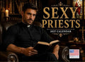 Hot Priest Calendar 2027 Monthly Wall Calender 12 Month