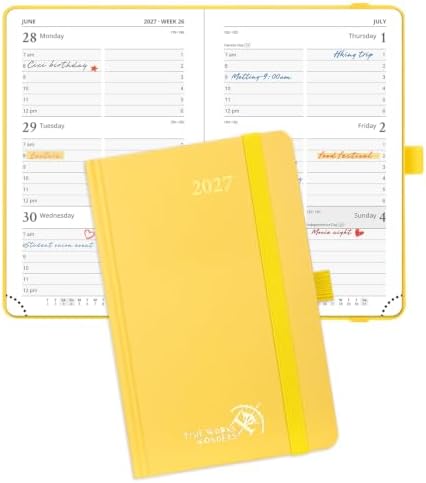 POPRUN Pocket Calendar 2027, Weekly 4" x 6.25" Pocket Calendar for Purse