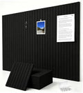 0.47" Thick Felt Pin Board 48"x36" Large Cork Board Alternative 12 Pack 11.81"x11.81"Felt Bulletin Board Wall Tiles Notice Board with 60 Pushpins for Home Office School(Fine-Black)
