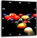 3dRose Billiards Pool - Wall Clock, 10 by 10-inch (DPP_719_1)