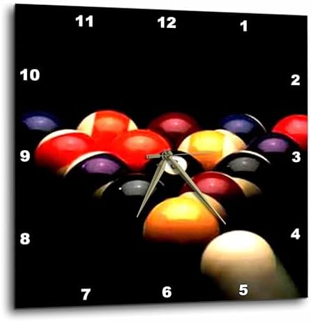 3dRose Billiards Pool - Wall Clock, 10 by 10-inch (DPP_719_1)