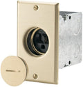 Eaton TR5797 Tamper Resistant Commercial Single Floor Box Assembly, 125-volt, Black/Brass Finish