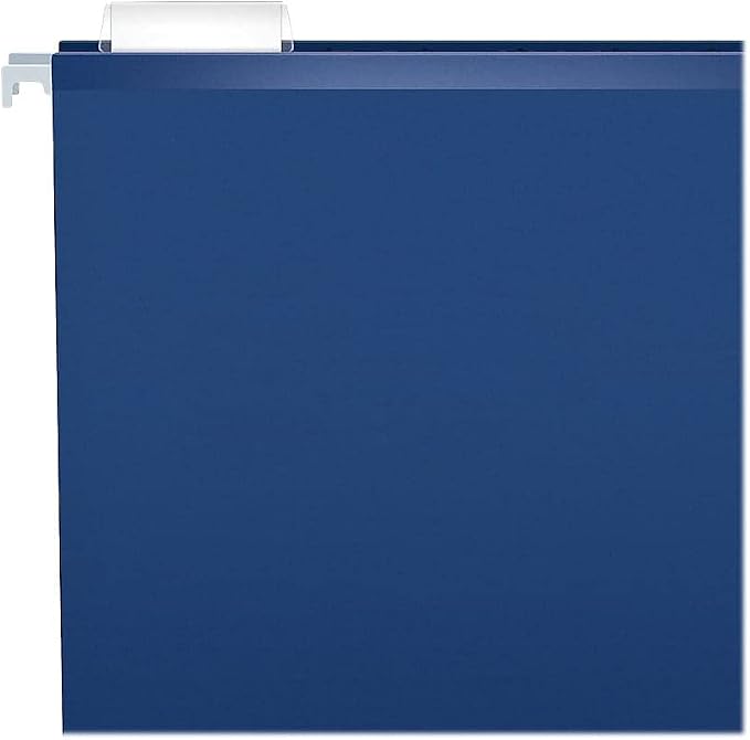 Pendaflex Reinforced Hanging File Folders, Letter Size, Navy, 1/5 Cut, 25/BX (4152 1/5 NAV)