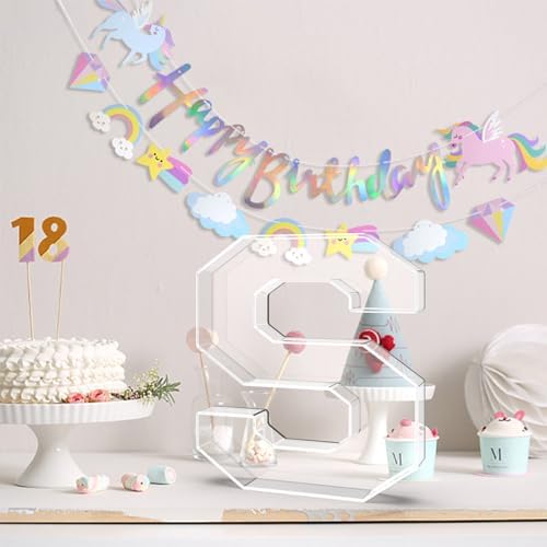 13.8" Acrylic Letter Charcuterie Tray,Fillable Alphabet Box (Letter S)