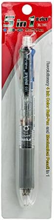 Baile Grip 4+1, 4 Colors 0.7 mm Ballpoint Multi Pen and 0.5 mm Pencil With Eraser In Cap