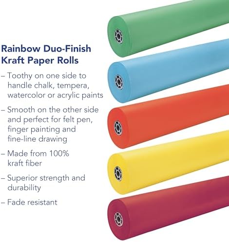 Rainbow Colored Kraft Duo-Finish Paper, Emerald, 36" x 100', 1 Roll