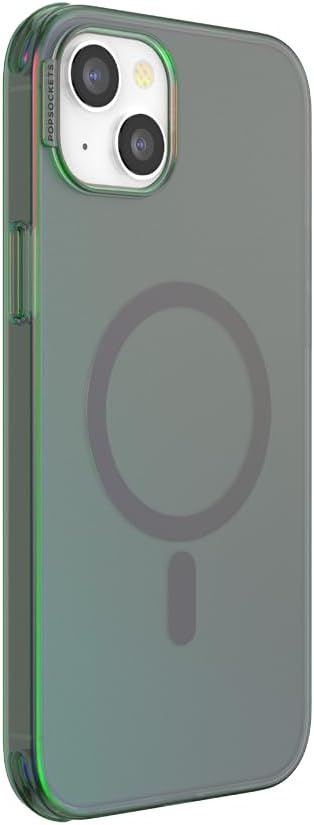 PopSockets iPhone 14 Plus Phone Case with MagSafe, Wireless Charging Compatible, Green - Nightshade
