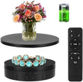 2 in 1 Motorized Rotating Display Stand with 5.74 /8.66 inch Replacement Cover, Remote Control 360 Degree Electric Turntable Display Stand Max 22lbs Load Auto Lazy Susan for Photography LiveStream