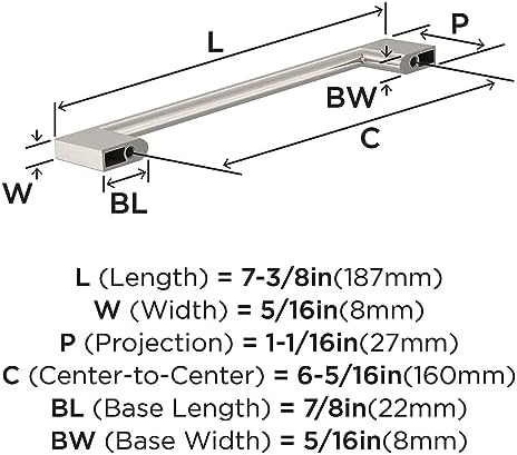 Amerock 10 Pack 6-5/16" Cityscape Satin Nickel Drawer Pull