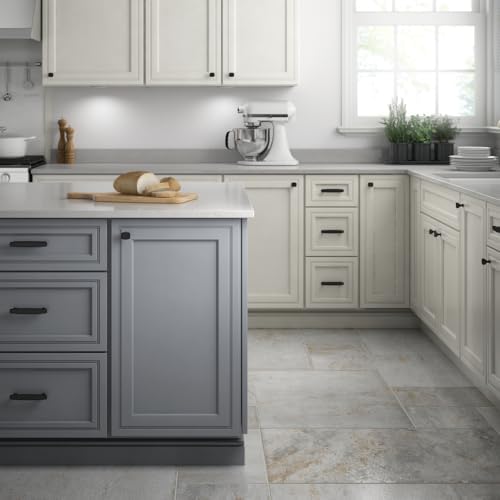 Franklin Brass 10 Pack Matte Black Cabinet Handles 3-3/4 inch (96mm) Kitchen Cabinet Handles and Drawer Pulls for Cupboards and Dressers |Beveled