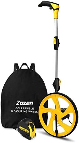 Zozen Measuring Wheel in Feet and Inches, Double Collapsible, Mechanical