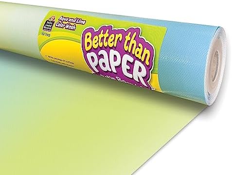 Teacher Created Resources Aqua and Lime Color Wash Better Than Paper Bulletin Board Roll (TCR77903)