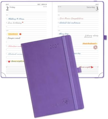 POPRUN 2027 Daily Planner One Page Per Day, 5.75" x 8.5",Page a Day Planner