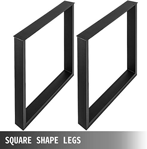 VEVOR Set of 2 Steel Table Legs, 28''Height 35''Wide Width Metal Legs for Dining