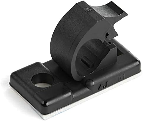 StarTech 100 Adhesive Cable Management Clips, Black, TAA, Sticky (CBMCC1)