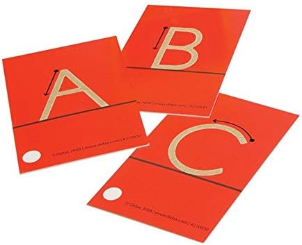Didax Educational Resources Tactile Cards, Pack of 28 & Educational Resources Tactile Uppercase Sandpaper Letters, Upper case & Sandpaper Numerals