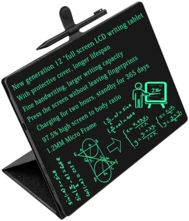 12in LCD Writing Tablet with Case, Type-C Rechargeable Digital Notepad