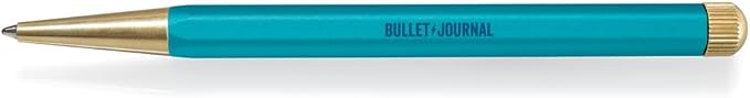 LEUCHTTURM1917 373794 Twist Pen No. 1, Turquoise25 - Gel Pen with Black Ink - Bullet Journal Edition