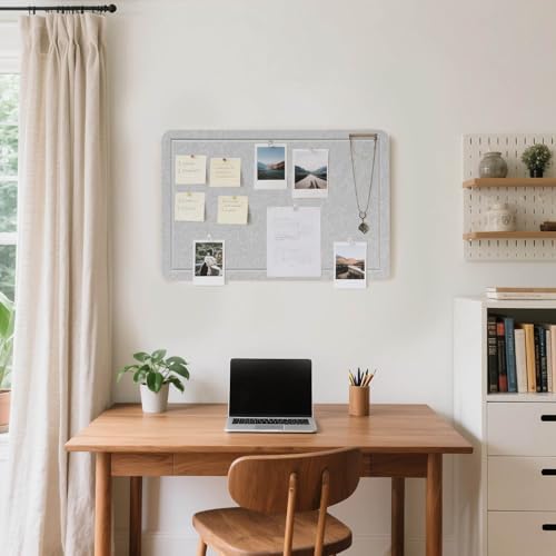 Felt Bulletin Board 24x18 inches, Decorative Pin Board for Home & Office