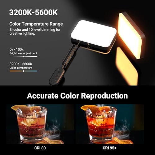 NEEWER Basics 2 Pack LED Video Light Panel Lighting Kit, 6.2" Dimmable Portable Studio Light with 53" Tripod Stand, 3200K-5600K/CRI95+ 810lux for Photography Video Recording Streaming Podcast, BP132