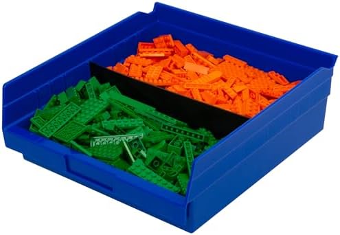 Akro-Mils 40170 Plastic Width Dividers for 4" Tall Shelf Bins, 24-Pk, Black