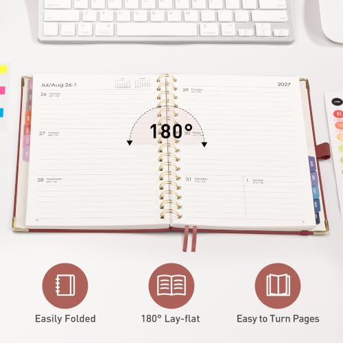 RETTACY 2027 Planner, Weekly and Monthly, A5 Size (5.7" x 8.3")