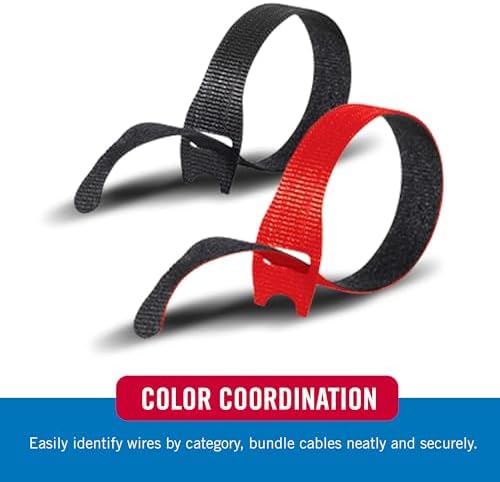 VELCRO Brand Cable Ties, 15in, Black and Gray, 30 Pack