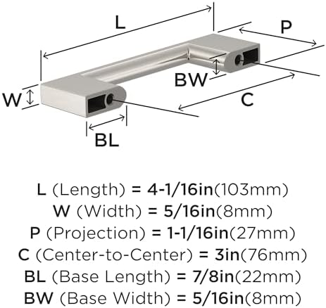 Amerock 25 Pack 3" Cityscape Satin Nickel Drawer Pull