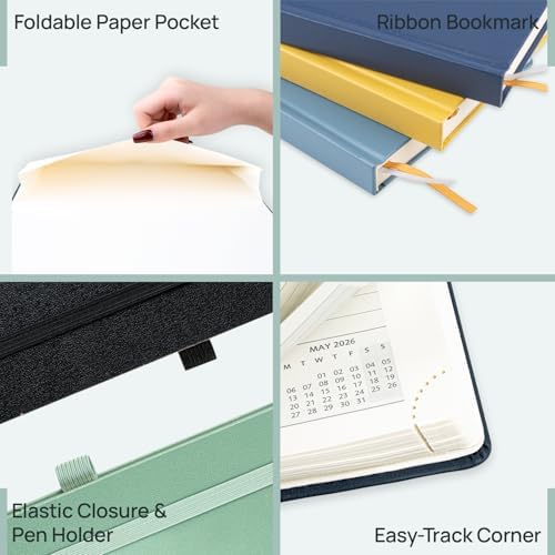 POPRUN 2026-2027 Academic Planner,6.5" x 8.75", Weekly and Monthly Calendar