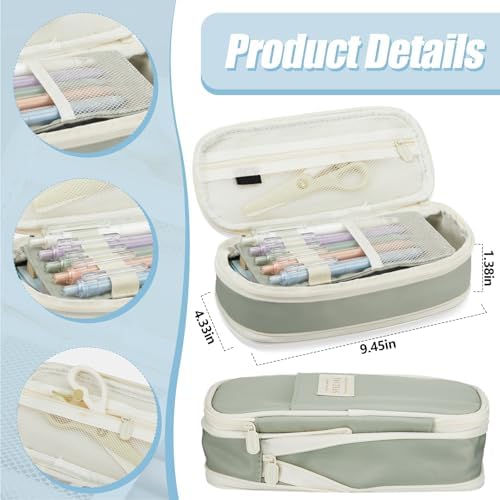 Jutom 39 Pcs Aesthetic Book Annotation Kit,Green,Cute Style