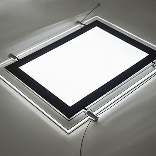 HKSIGN-A4 Acrylic Photo Frame Display Box Led Boards Backlit 8.5X11 Poster Frame Floor Sign Temporary Window Hanging Sign (4pcs A4 Portrait row)