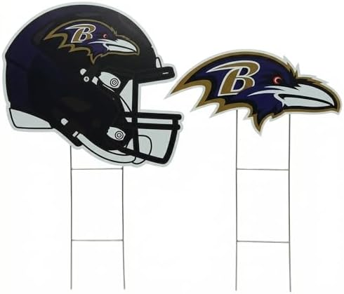 NFL Logo & Helmet 2 Pack Yard Sign Set