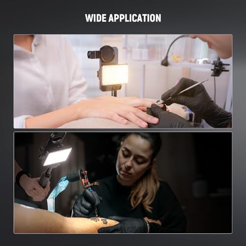 NEEWER Basics LED Selfie & Tattoo Light Compatible with iPhone, Clip on CPL Filter/Tripod Stand/Phone Holder, Fill Lighting Remove Reflection for Art Food Jewelry Photography Video Recording, BL120B