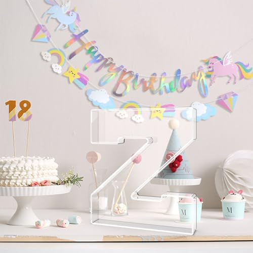 11" Acrylic Letter Charcuterie Tray,Fillable Alphabet & Number Box(Letter Z)