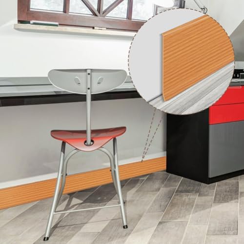 LSGCQ Vinyl Baseboard Molding Trim 4 Inch Self-Adhesive Vinyl Wall Base