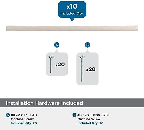 Amerock 10 Pack 7-9/16" Cityscape Satin Nickel Drawer Pull