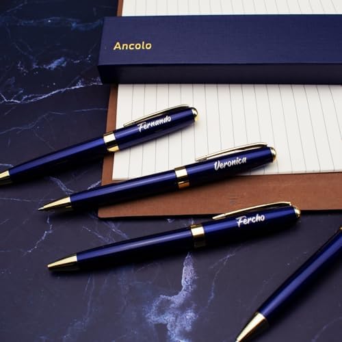 Ancolo Personalized Luxury Ballpoint Pens - for Friends Business Office